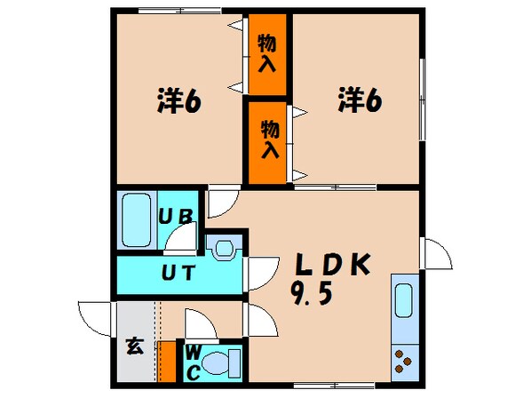 パオス久根別の物件間取画像